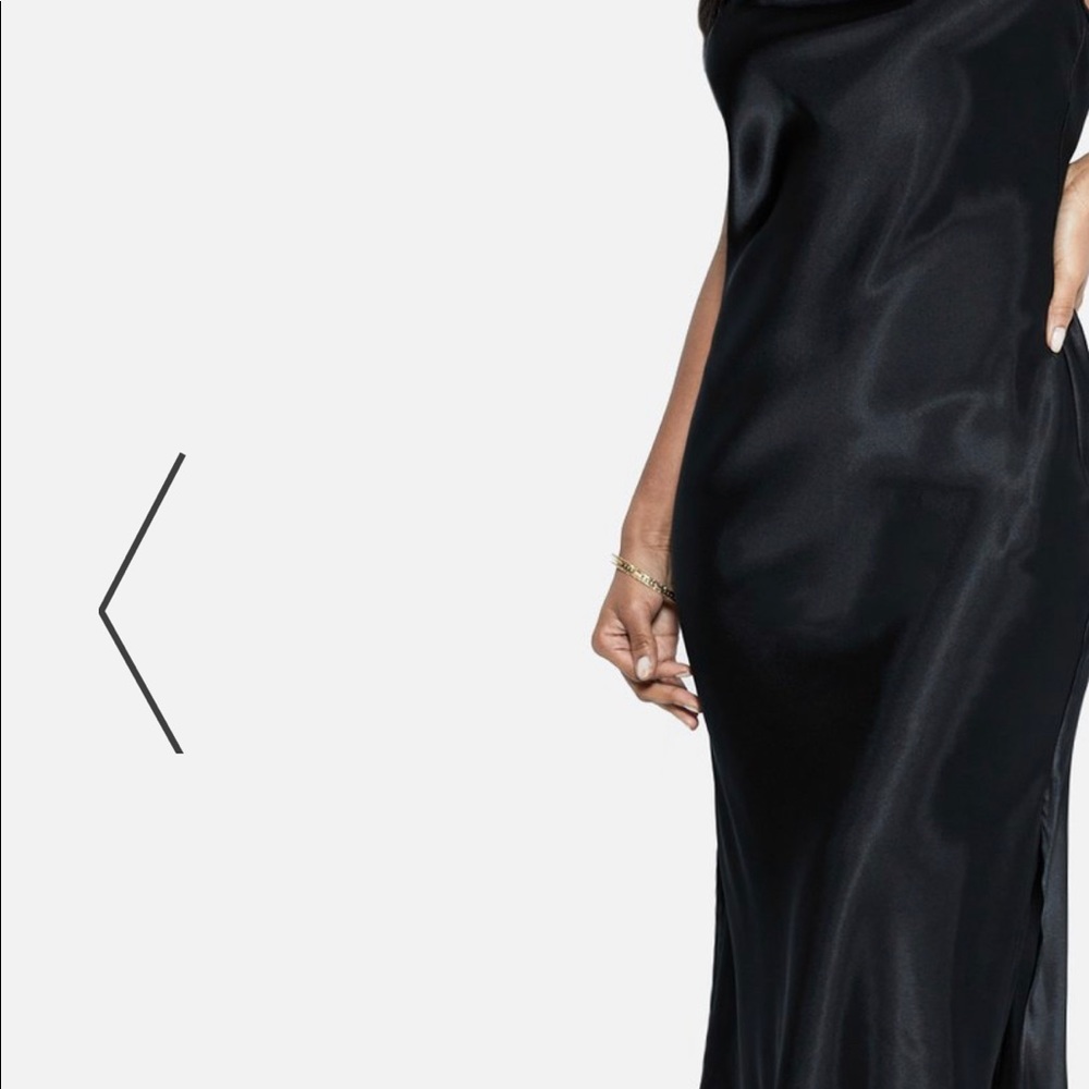 Black satin Bebe dress